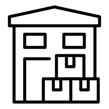 Parcel warehouse icon outline vector. Delivery service Stock Illustration