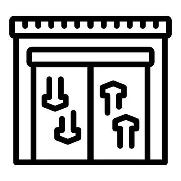 Parcel warehouse icon outline vector. Inventory loading イラスト素材