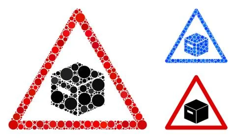 Parcel Warning Composition Icon of Circles Stock Illustration