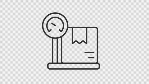 Parcel weighing line animation 库存影片 288312394