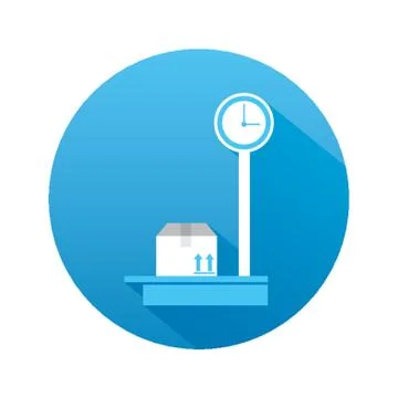 Parcel On Weighing Machine Stock Illustration