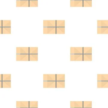 Parcel wrapped in paper pattern Illustrazione stock