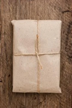 Parcel wrapped Stock Photos