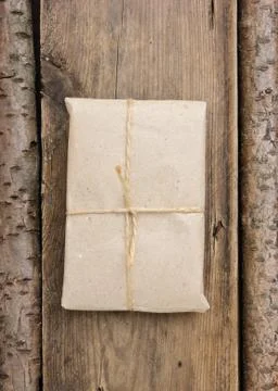 Parcel wrapped 스톡 사진