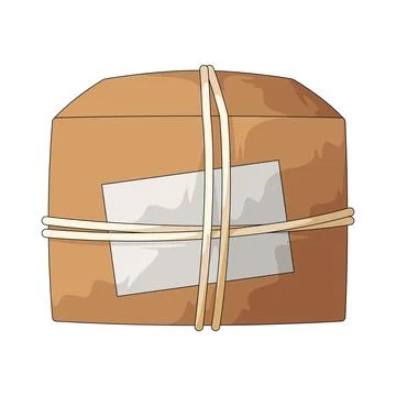 Parcel Wrapped in String illustration Stock Illustration