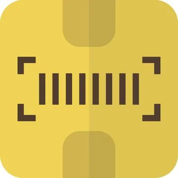 Parcels and bar codes illustration in minimal style Illustrazione stock