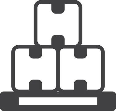 Parcels and post boxes illustration in minimal style Illustrazione stock