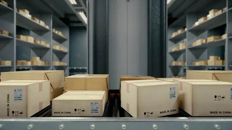 Parcels from China Stock Footage 304690679