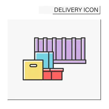 Parcels color icon Illustration