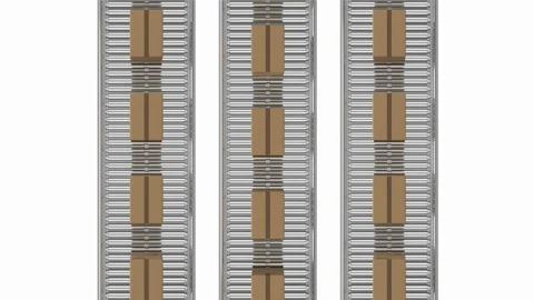 Parcels on conveyor belts Stock Footage 117187080