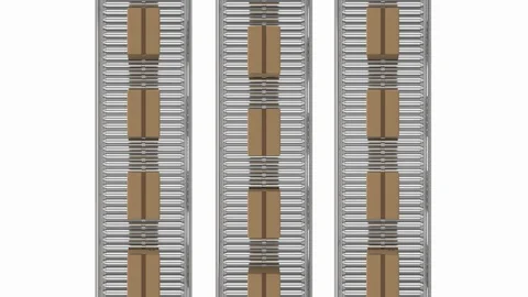 Parcels on conveyor belts Stock Footage 117187510