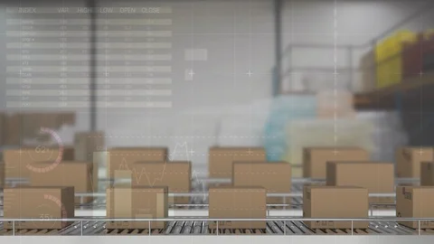 Parcels on conveyor belts Stock Footage 117193732