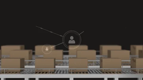 Parcels on conveyor belts Stock Footage 117197630