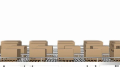 Parcels on conveyor belts Stock Footage 117198210