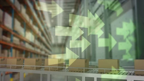 Parcels on conveyor belts Stock Footage 117198557