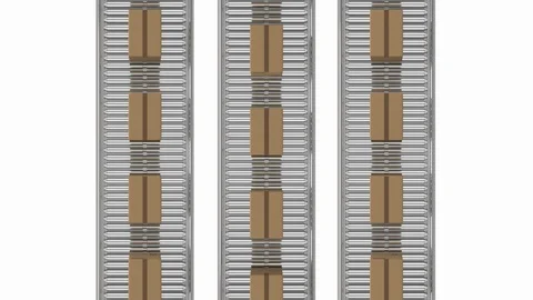 Parcels on conveyor belts Stock Footage 117199149