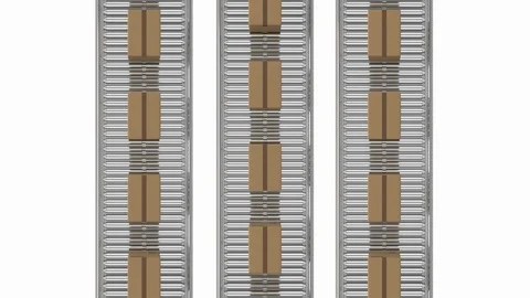 Parcels on conveyor belts Stock Footage 117199865