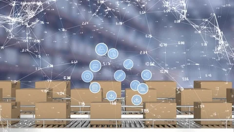 Parcels on conveyor belts Stock Footage 120539316