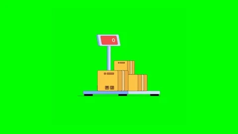 Parcels Exceeding Weight Limits on Scale With Multiple Boxes Stacked 库存影片 333243970