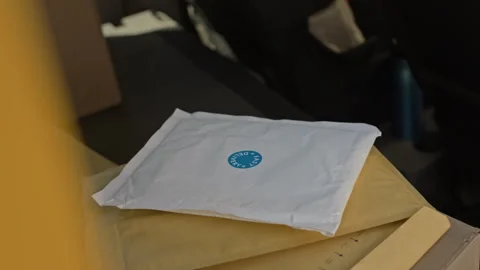 Parcels Left in Delivery Van Stock Footage 280375156