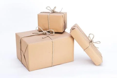 Parcels ready for dispatch Stock Photos