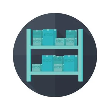 Parcels On The Shelf Stock Illustration