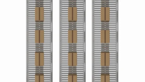 Parcels in shipping centre 스톡 동영상 117178818