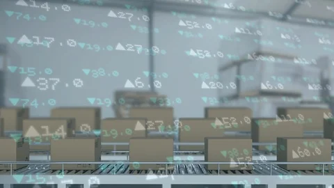 Parcels in shipping centre Stock Footage 117181651