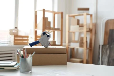 Parcels on the table at office 写真素材