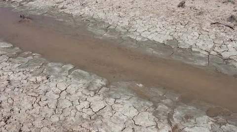 Parched earth during a drought Video stock 50360152