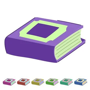Parchment old book vector cartoon graphic Illustrazione stock