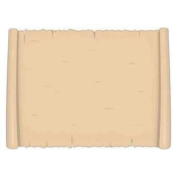 Parchment old paper sheet vector illustration isolated on white background. Stock Illustration