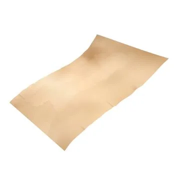 Parchment paper flying, vector realistic blank kraft paper sheet, vintage brown Stock Illustration