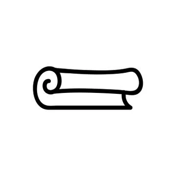 Parchment paper scroll icon vector. Isolated contour symbol illustration 스톡 일러스트