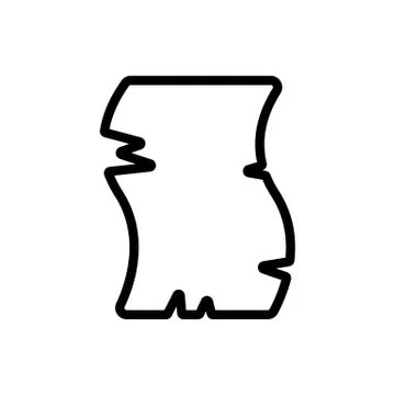 Parchment paper scroll icon vector. Isolated contour symbol illustration 스톡 일러스트