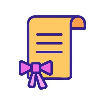 Parchment paper scroll icon vector. Isolated contour symbol illustration Illustrazione stock