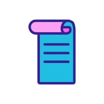 Parchment paper scroll icon vector. Isolated contour symbol illustration Illustrazione stock