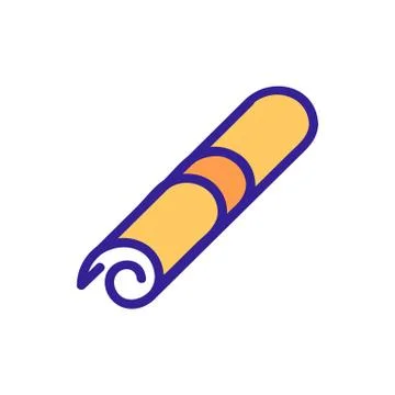 Parchment paper scroll icon vector. Isolated contour symbol illustration Illustrazione stock