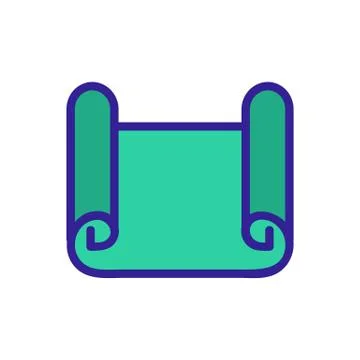Parchment paper scroll icon vector. Isolated contour symbol illustration イラスト素材