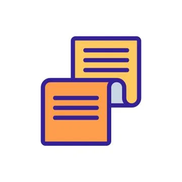 Parchment paper scroll icon vector. Isolated contour symbol illustration Stock Illustration
