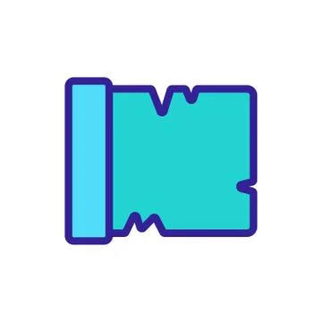 Parchment paper scroll icon vector. Isolated contour symbol illustration Illustrazione stock