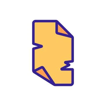 Parchment paper scroll icon vector. Isolated contour symbol illustration イラスト素材