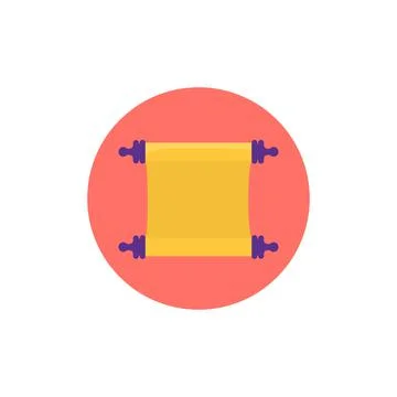 Parchment roll icon on white Stock Illustration