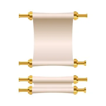 Parchment Scroll. ector realistic paper scroll. Vector illustration Stock Illustration