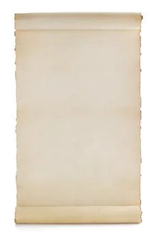 Parchment scroll isolated on white Stock Photos