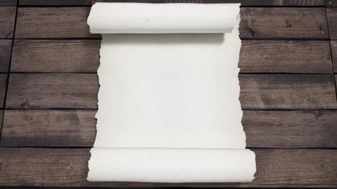 Parchment Scroll Opens 1 Stock Footage 234612919