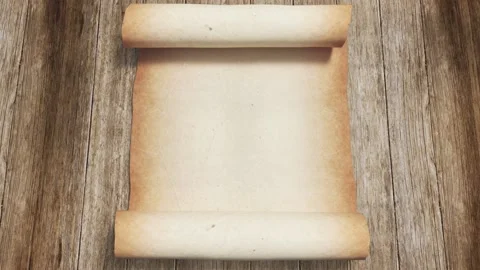 Parchment Scroll Opens 10 Stock Footage 234617145