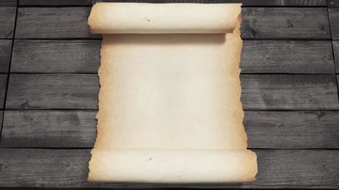 Parchment Scroll Opens 15 Stock Footage 234617155