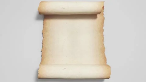 Parchment Scroll Opens 16 Stock Footage 234617156