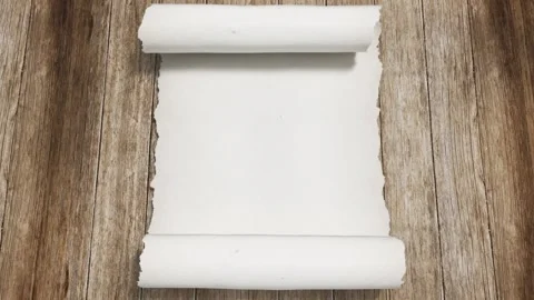 Parchment Scroll Opens 2 Stock Footage 234616674